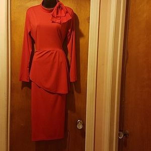 Stylish Women's red business style dress